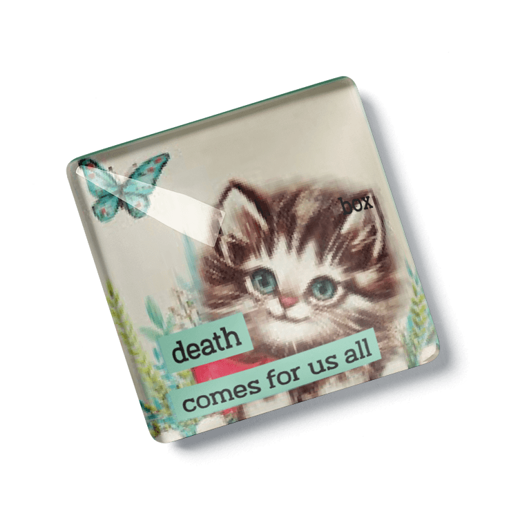 Death Comes - Refrigerator Magnet - Cheeky Magnet - the candle tailor