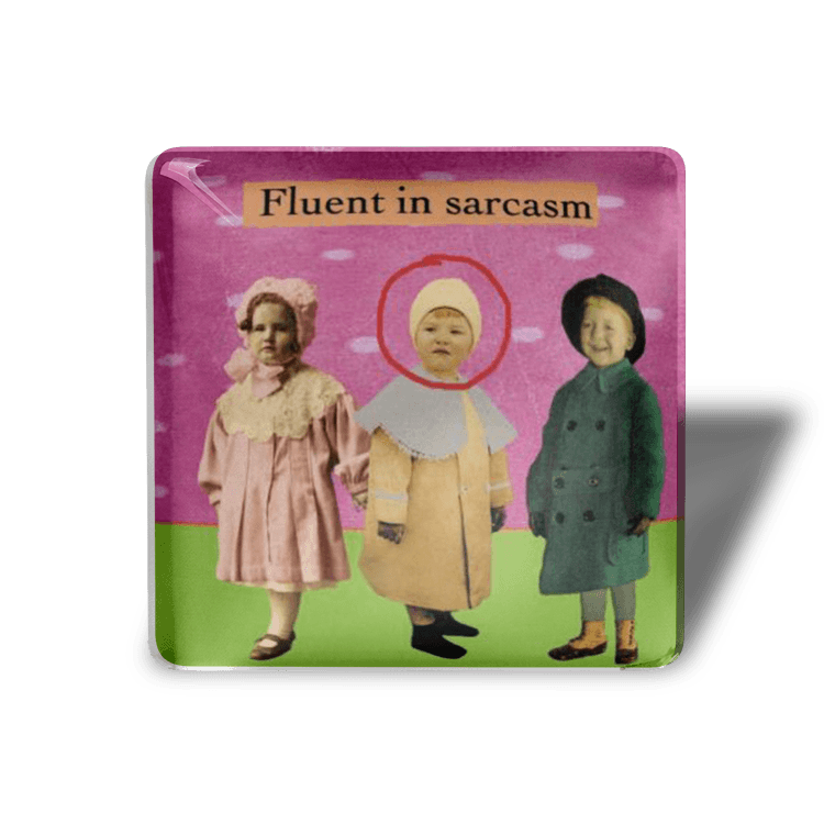 Fluent in sarcasm - Refrigerator Magnet - Bad Kid Magnet - the candle tailor